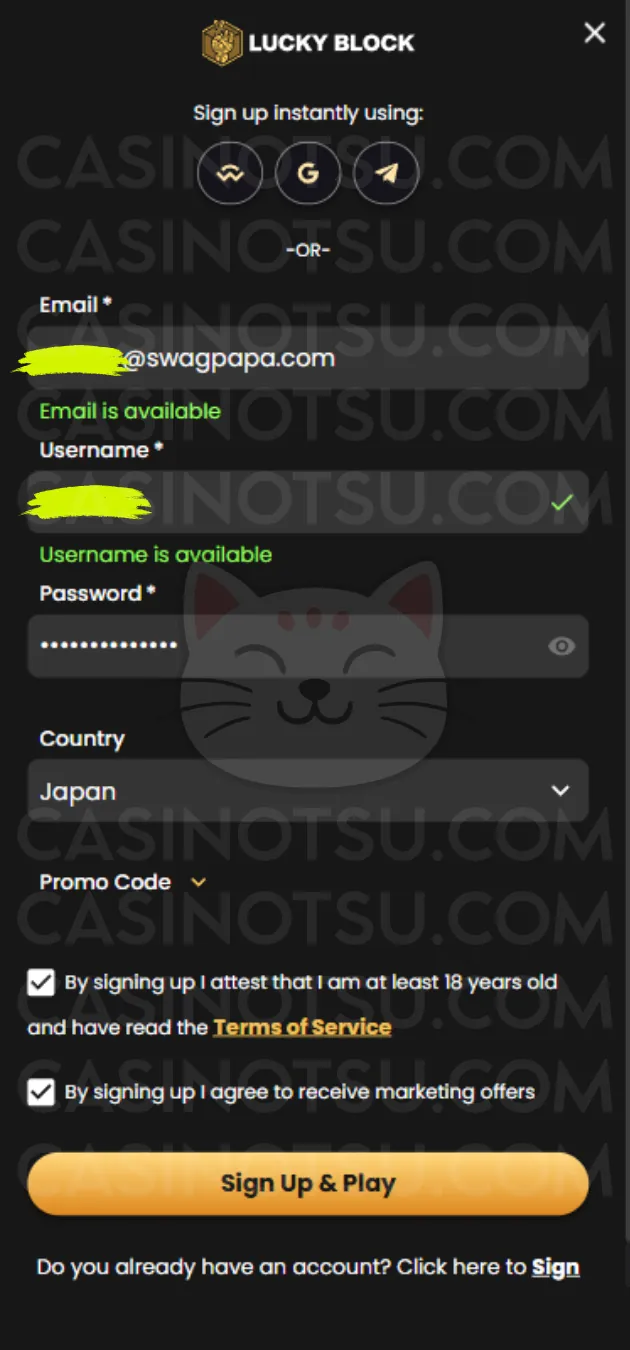 Step 1: 登録：アカウント作成（1分で完了）