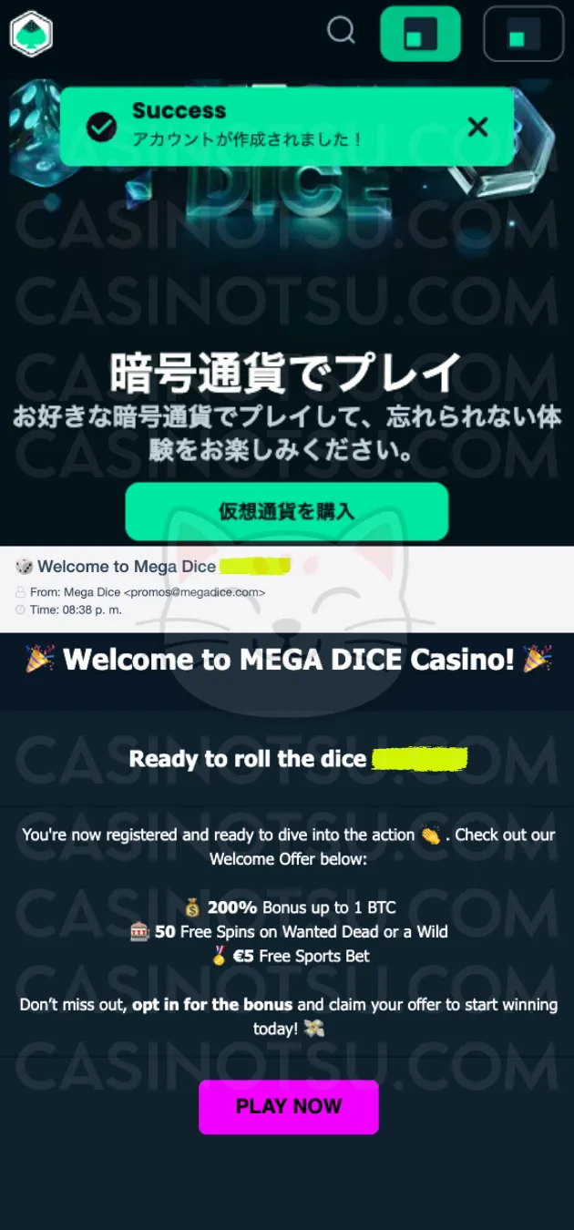 Step 3: 初回入金：Bitcoin / Ethereum / USDTで入金する